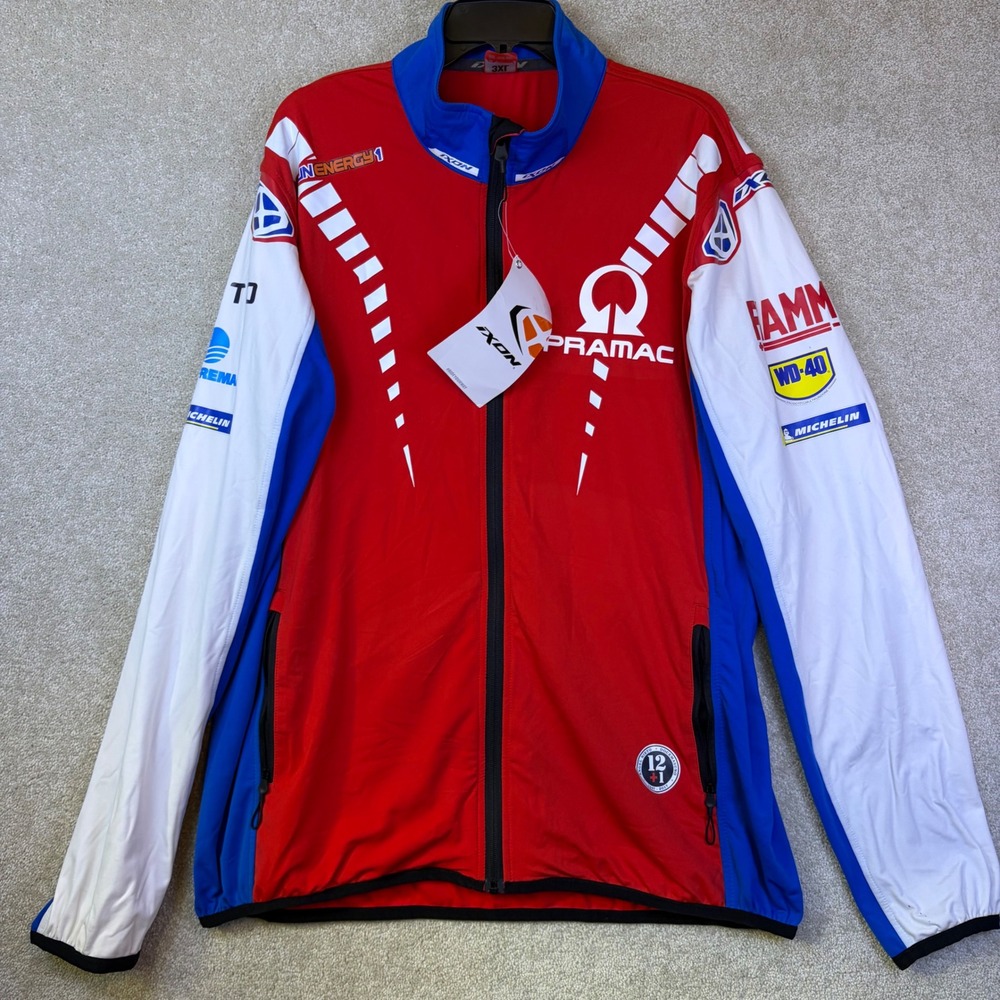 Ixon Pramac Racing Jacket Mens 3XL Red Ducati MotoGP Full Zip Sweatshirt NEW